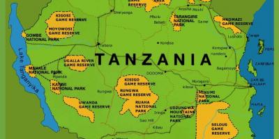 坦桑尼亚的行政地图