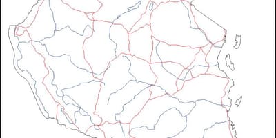 空白坦桑尼亚地图