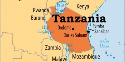 地图的达累斯萨拉姆，坦桑尼亚